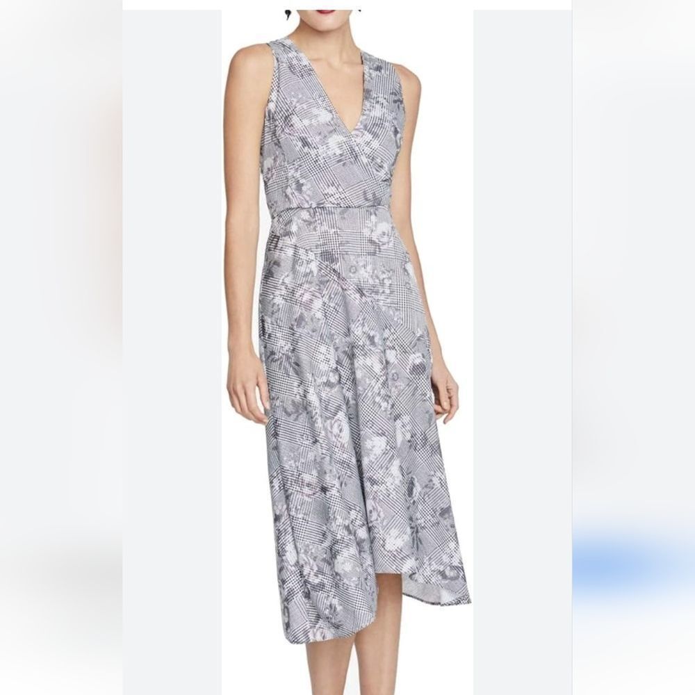 NWT Rachel  Rachel Roy Gray Combo Dress.Career Professional,  Coastal Grandma